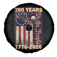 250th Anniversary USA Patriotic Spare Tire Cover 250 Years We The People Vintage Bald Eagle