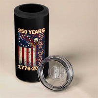 250th Anniversary USA Patriotic 4 in 1 Can Cooler Tumbler 250 Years We The People Vintage Bald Eagle