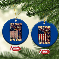 250th Anniversary USA Patriotic Ceramic Ornament 250 Years We The People Vintage Bald Eagle