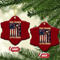 250th Anniversary USA Patriotic Ceramic Ornament 250 Years We The People Vintage Bald Eagle