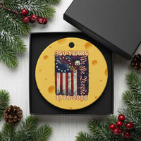 250th Anniversary USA Patriotic Ceramic Ornament 250 Years We The People Vintage Bald Eagle