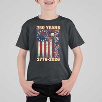 250th Anniversary USA Patriotic T Shirt For Kid 250 Years We The People Vintage Bald Eagle