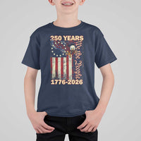 250th Anniversary USA Patriotic T Shirt For Kid 250 Years We The People Vintage Bald Eagle