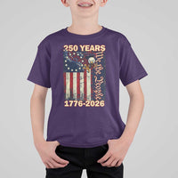 250th Anniversary USA Patriotic T Shirt For Kid 250 Years We The People Vintage Bald Eagle