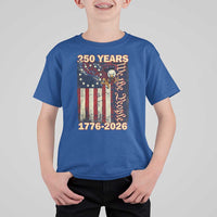 250th Anniversary USA Patriotic T Shirt For Kid 250 Years We The People Vintage Bald Eagle