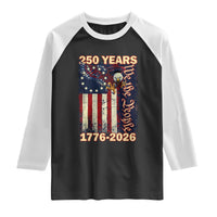 250th Anniversary USA Patriotic Raglan Shirt 250 Years We The People Vintage Bald Eagle
