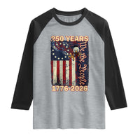 250th Anniversary USA Patriotic Raglan Shirt 250 Years We The People Vintage Bald Eagle