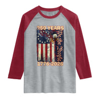 250th Anniversary USA Patriotic Raglan Shirt 250 Years We The People Vintage Bald Eagle