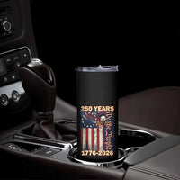 250th Anniversary USA Patriotic Skinny Tumbler 250 Years We The People Vintage Bald Eagle