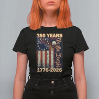 250th Anniversary USA Patriotic T Shirt For Women 250 Years We The People Vintage Bald Eagle