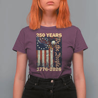 250th Anniversary USA Patriotic T Shirt For Women 250 Years We The People Vintage Bald Eagle