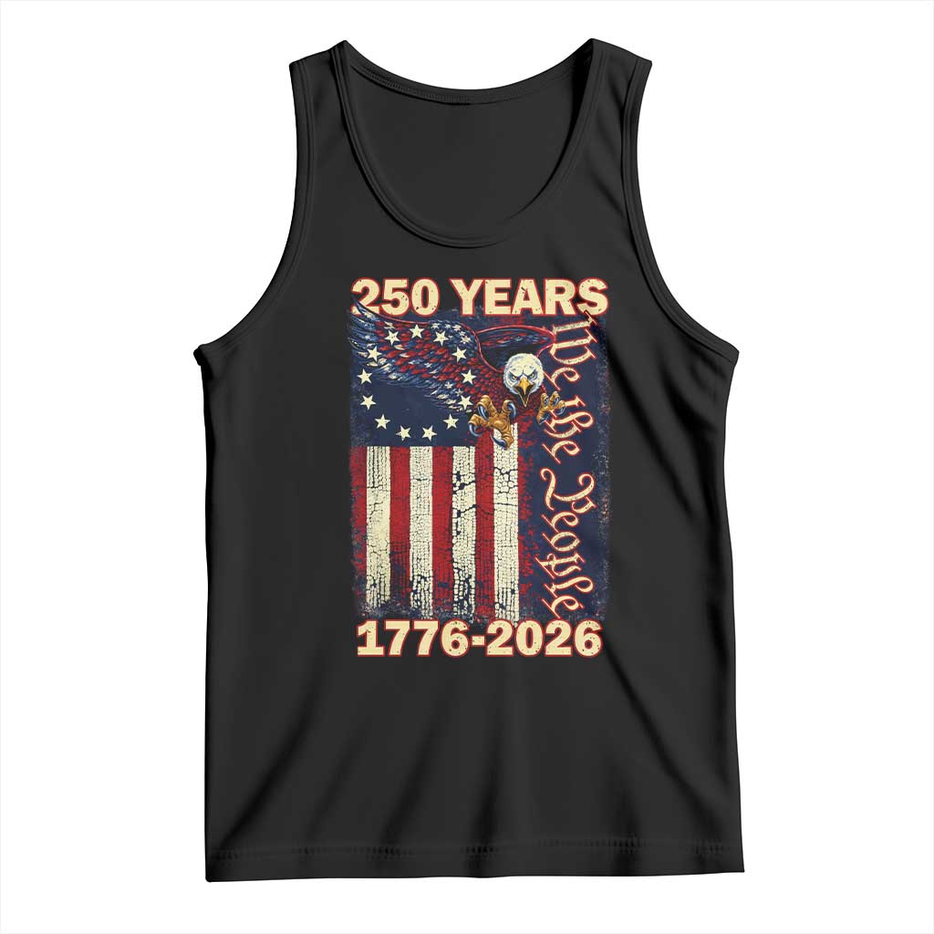 250th Anniversary USA Patriotic Tank Top 250 Years We The People Vintage Bald Eagle