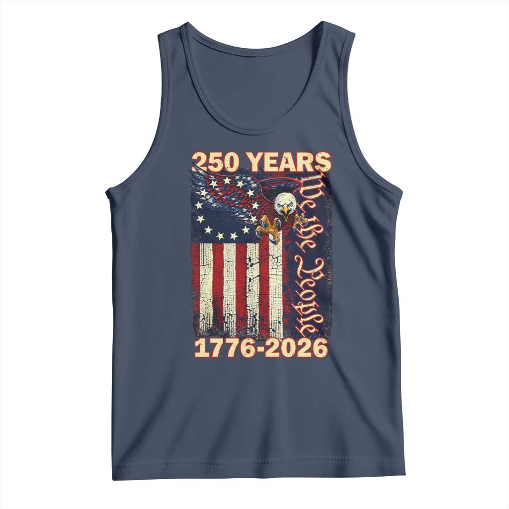 250th Anniversary USA Patriotic Tank Top 250 Years We The People Vintage Bald Eagle