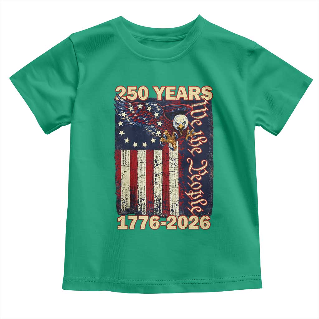 250th Anniversary USA Patriotic Toddler T Shirt 250 Years We The People Vintage Bald Eagle