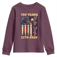 250th Anniversary USA Patriotic Youth Sweatshirt 250 Years We The People Vintage Bald Eagle