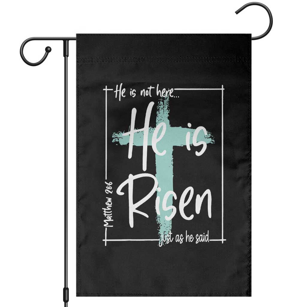 Easter He Is Risen Garden Flag He Is Not Here Christian Cross
