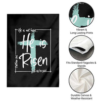 Easter He Is Risen Garden Flag He Is Not Here Christian Cross