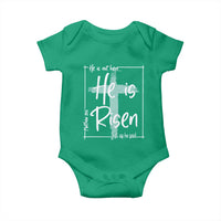 Easter He Is Risen Baby Onesie He Is Not Here Christian Cross