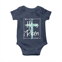 Easter He Is Risen Baby Onesie He Is Not Here Christian Cross