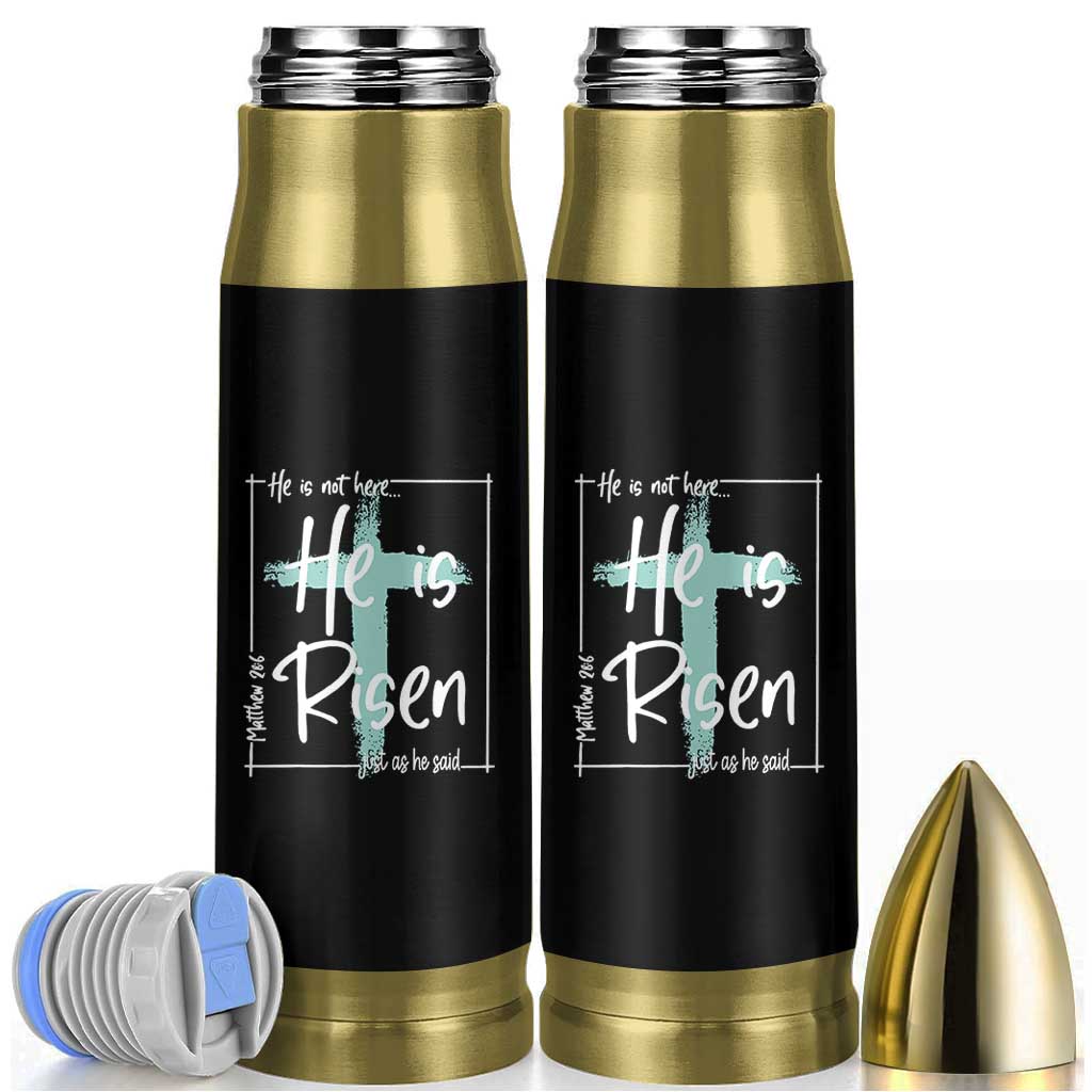 Easter He Is Risen Bullet Tumbler He Is Not Here Christian Cross