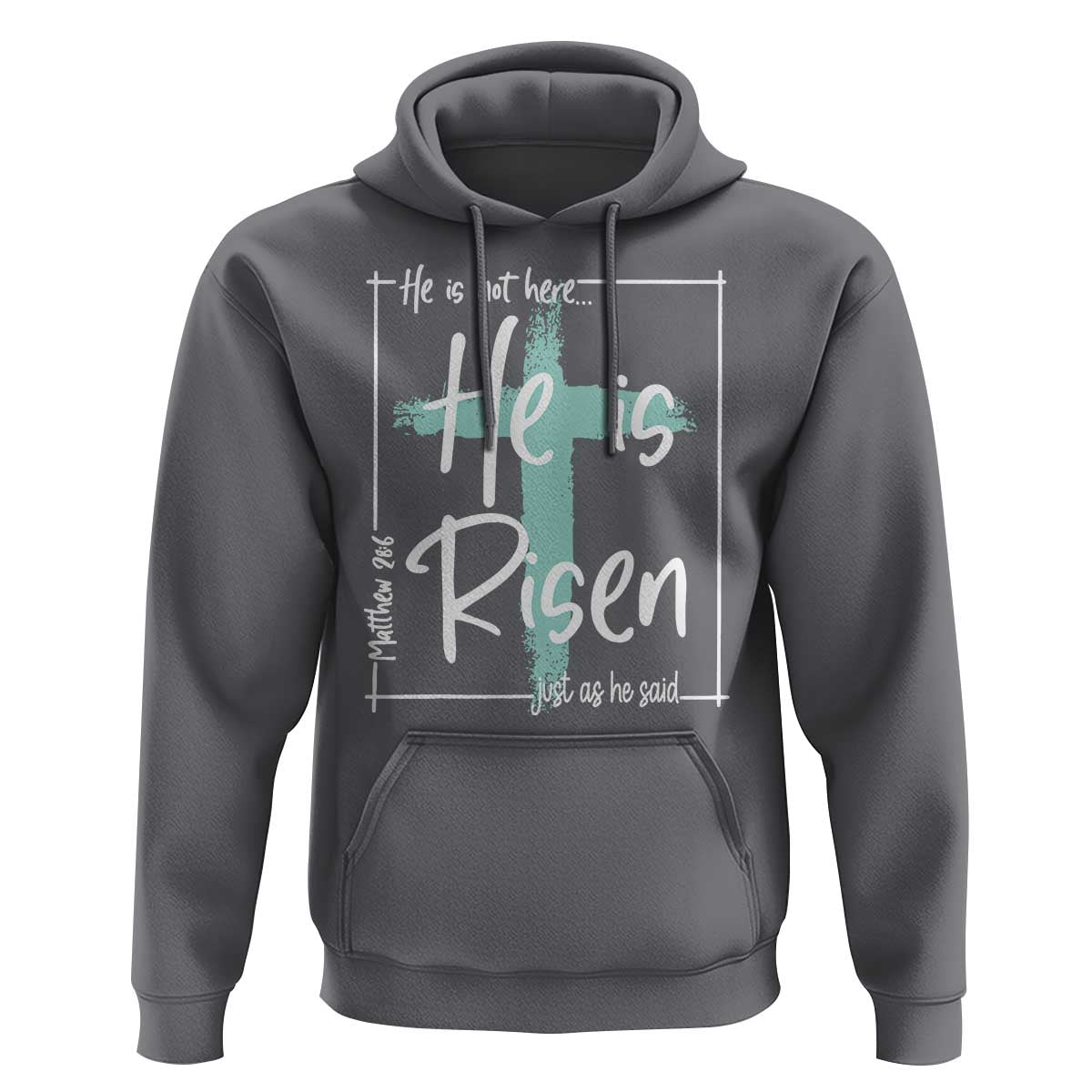 Easter He Is Risen Hoodie He Is Not Here Christian Cross