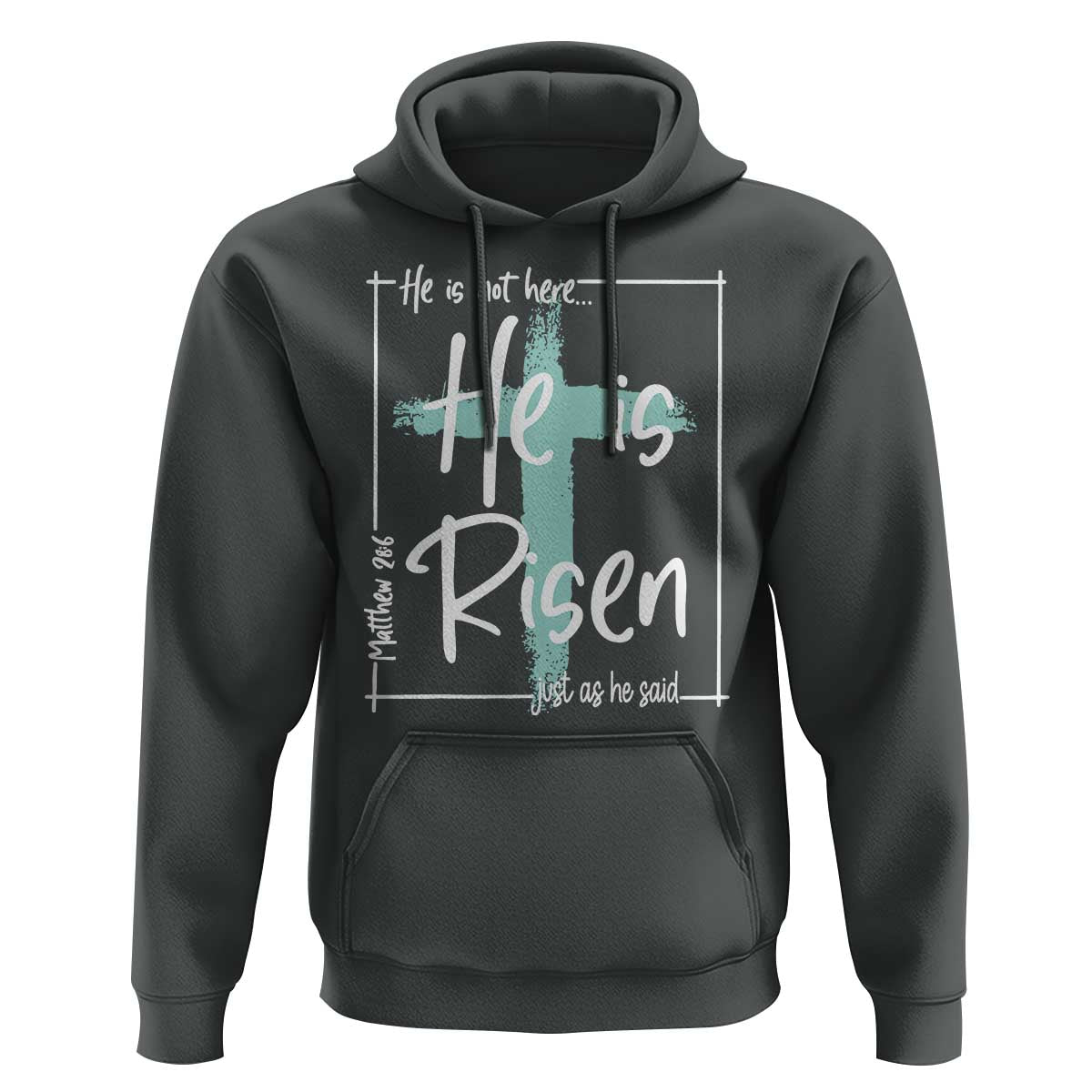 Easter He Is Risen Hoodie He Is Not Here Christian Cross