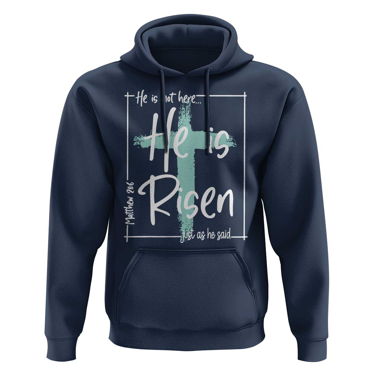 Easter He Is Risen Hoodie He Is Not Here Christian Cross