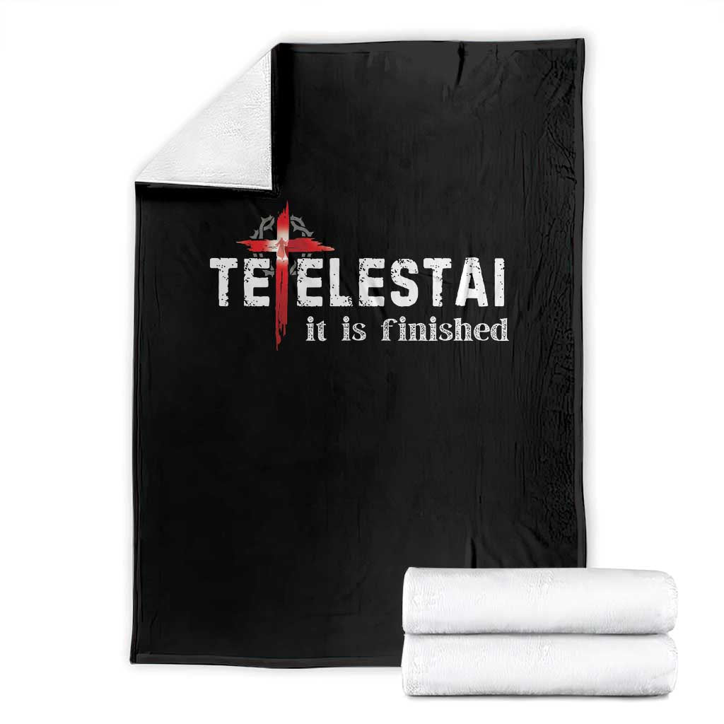 Tetelestai It Is Finished Throw Blanket Jesus Last Words Christian Easter