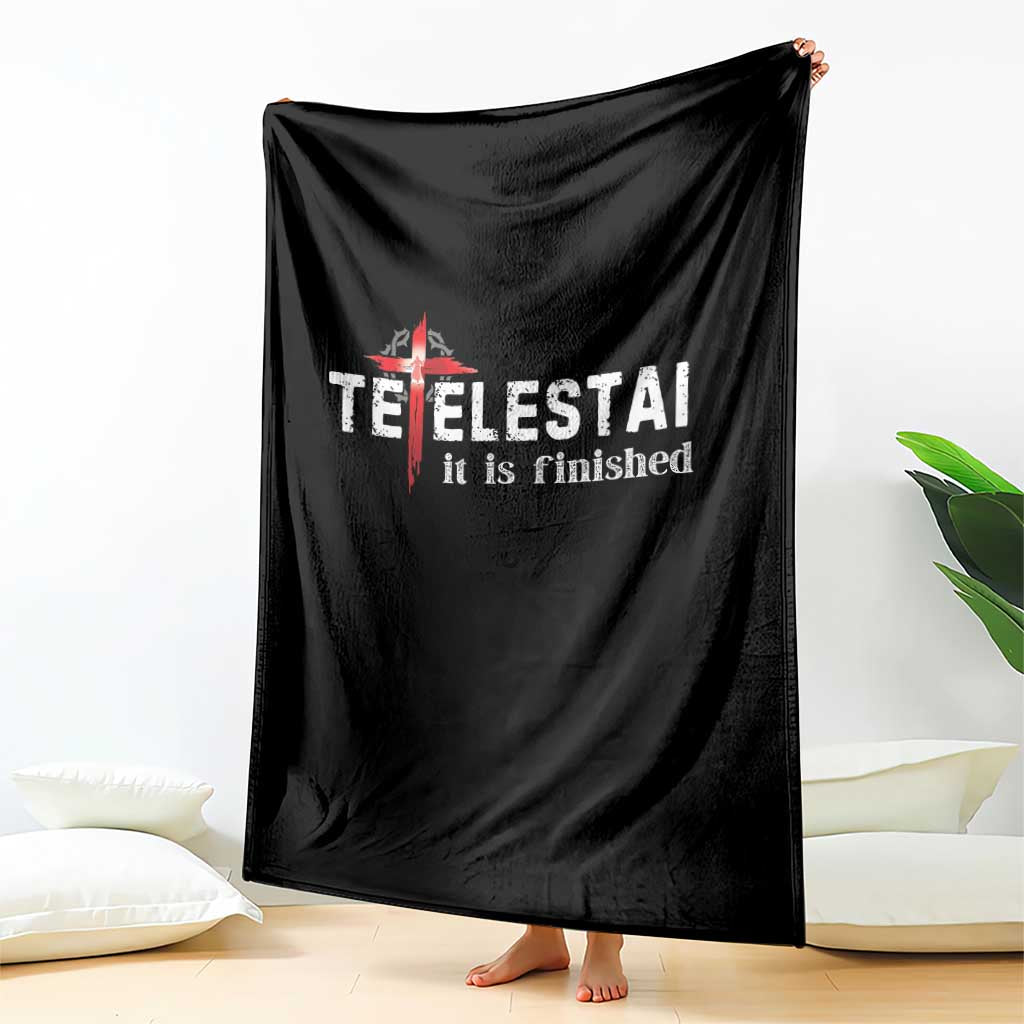 Tetelestai It Is Finished Throw Blanket Jesus Last Words Christian Easter
