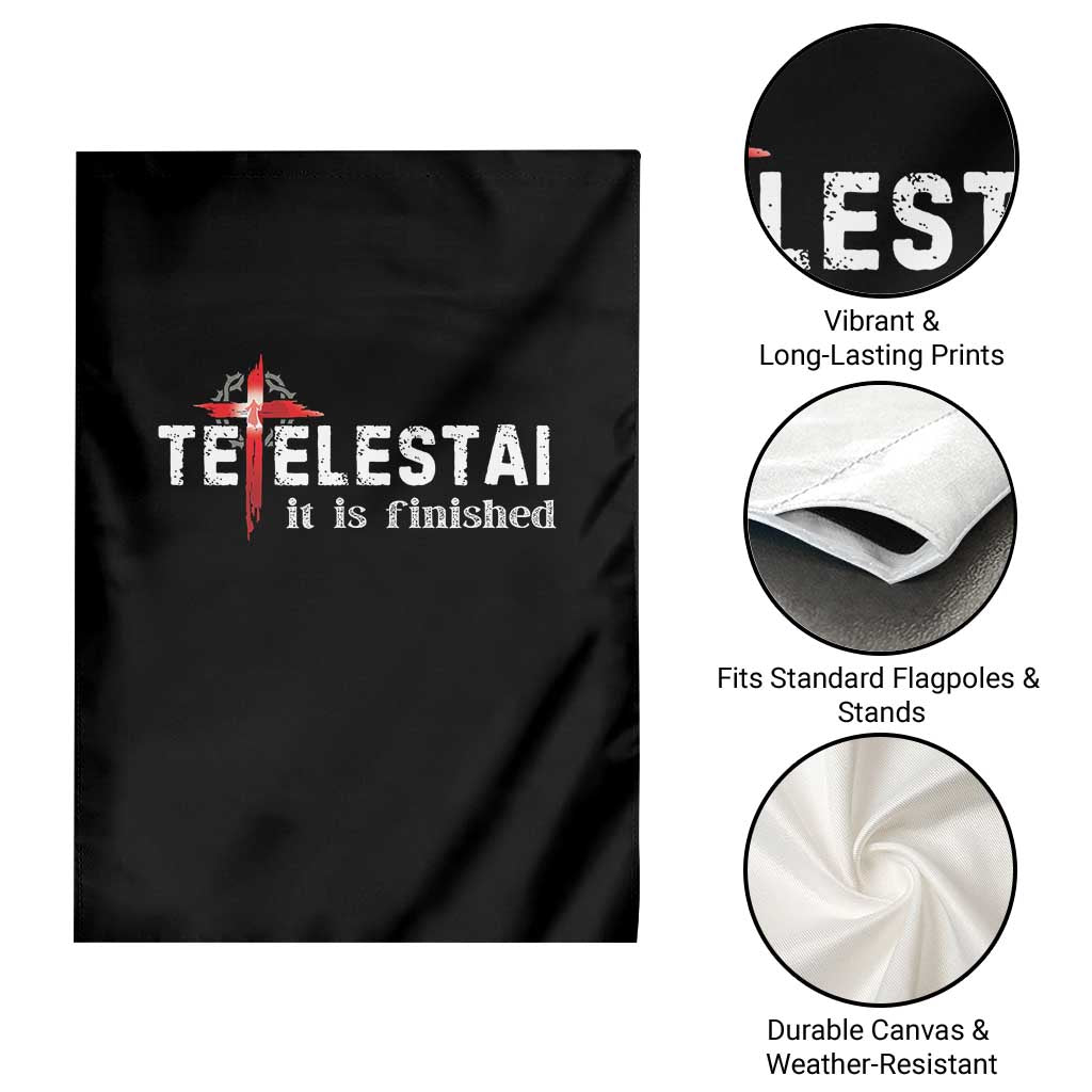 Tetelestai It Is Finished Garden Flag Jesus Last Words Christian Easter