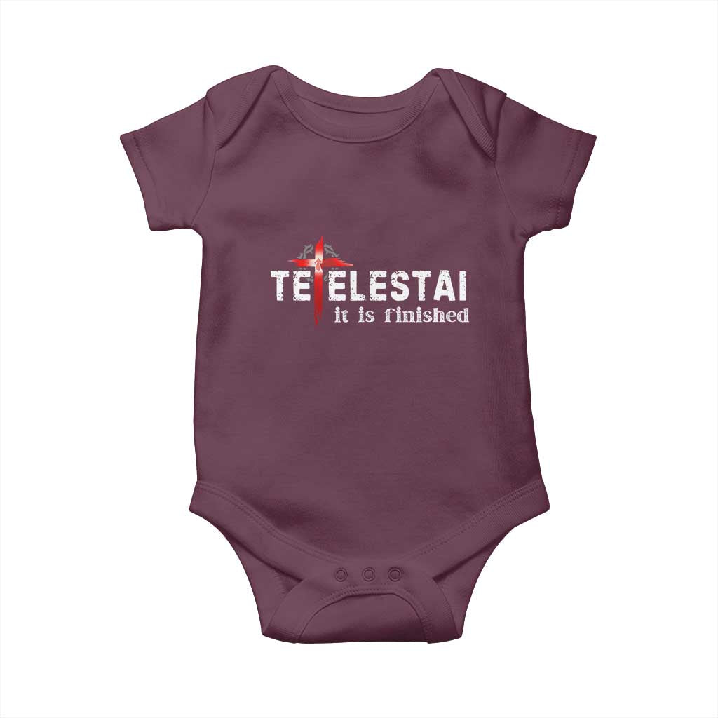 Tetelestai It Is Finished Baby Onesie Jesus Last Words Christian Easter