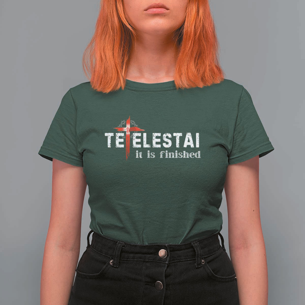 Tetelestai It Is Finished T Shirt For Women Jesus Last Words Christian Easter