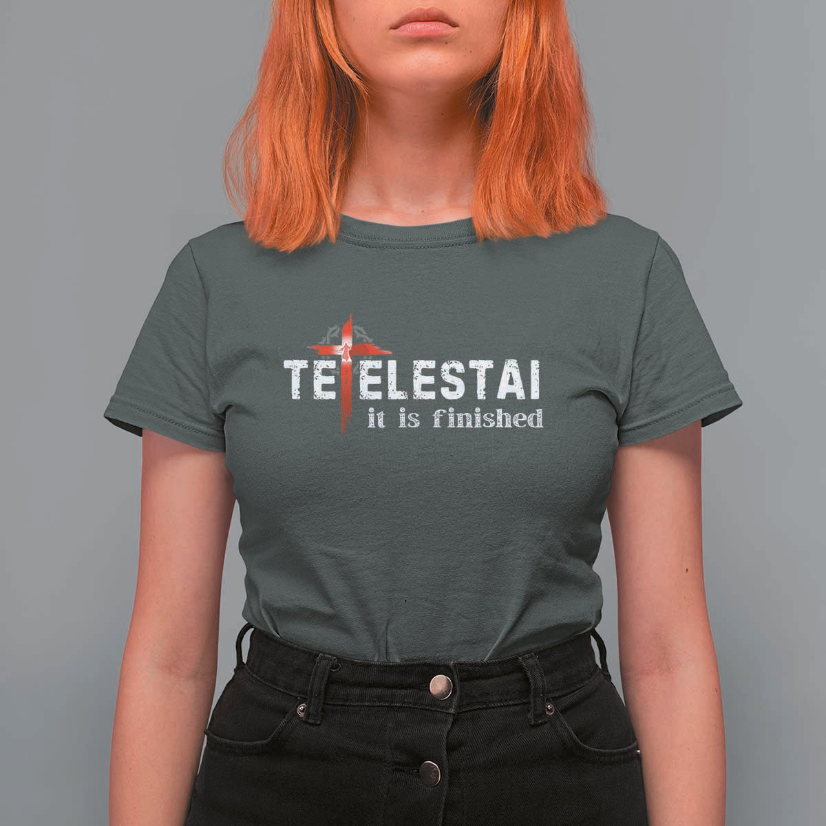 Tetelestai It Is Finished T Shirt For Women Jesus Last Words Christian Easter