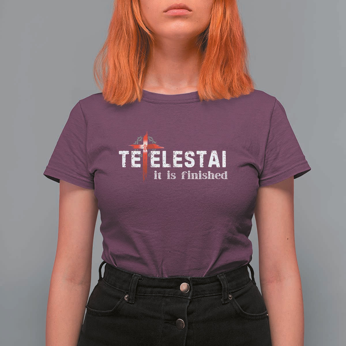 Tetelestai It Is Finished T Shirt For Women Jesus Last Words Christian Easter