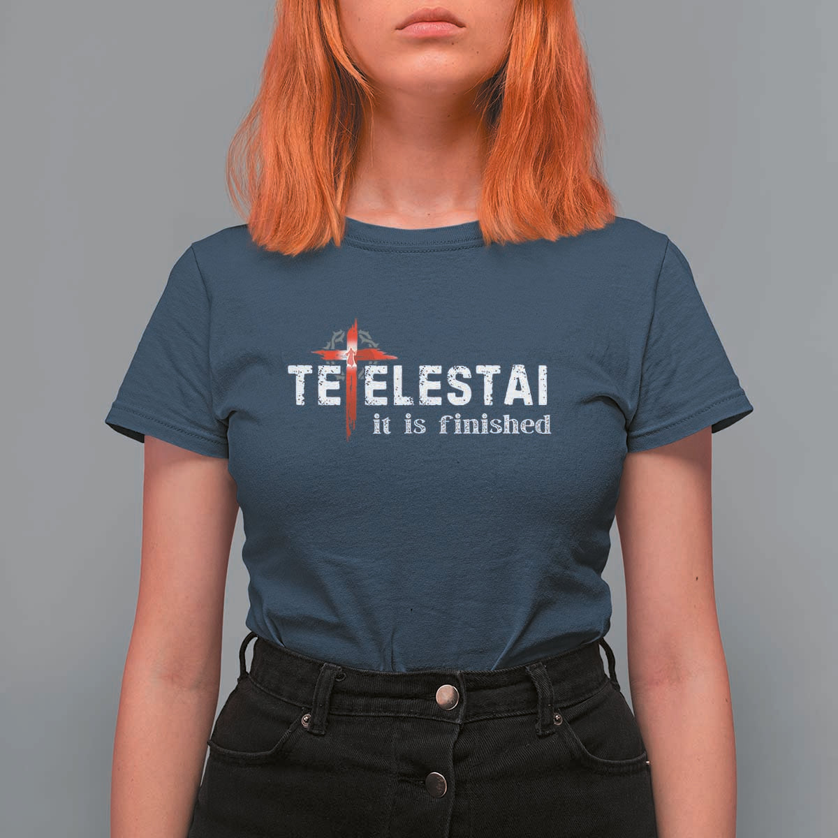 Tetelestai It Is Finished T Shirt For Women Jesus Last Words Christian Easter
