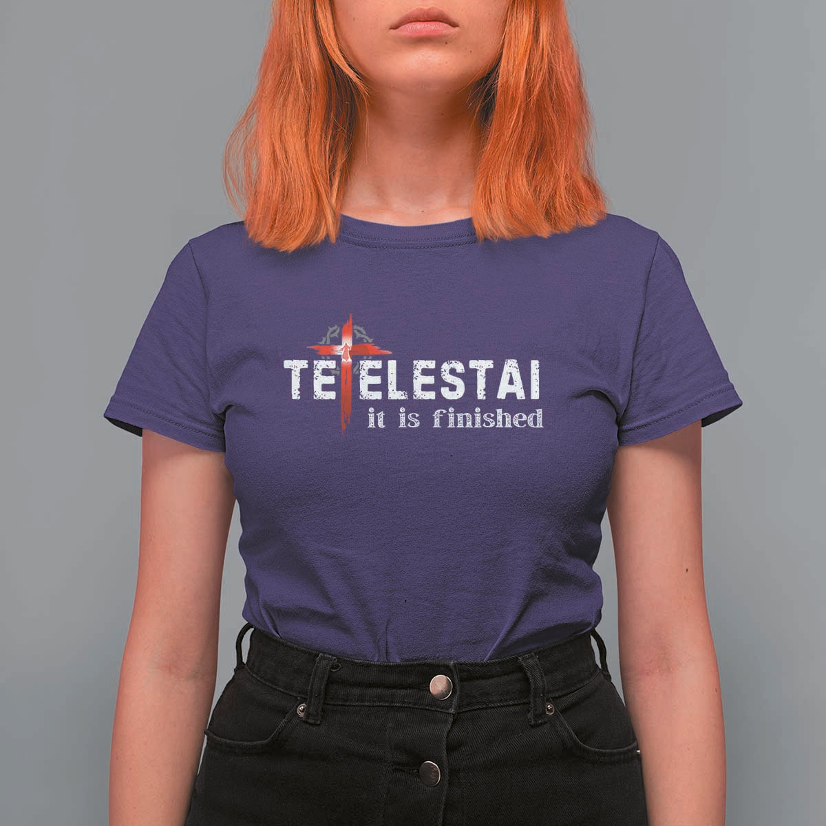 Tetelestai It Is Finished T Shirt For Women Jesus Last Words Christian Easter