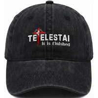 Tetelestai It Is Finished Washed Cotton Baseball Cap Jesus Last Words Christian Easter
