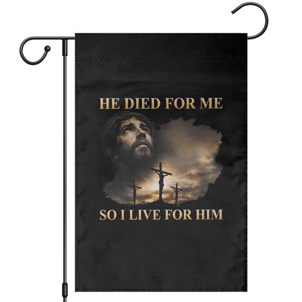 Jesus He Dided For Me So I Live For Him Garden Flag Christian Religious Bible