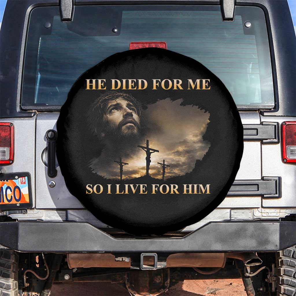 Jesus He Dided For Me So I Live For Him Spare Tire Cover Christian Religious Bible