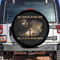 Jesus He Dided For Me So I Live For Him Spare Tire Cover Christian Religious Bible