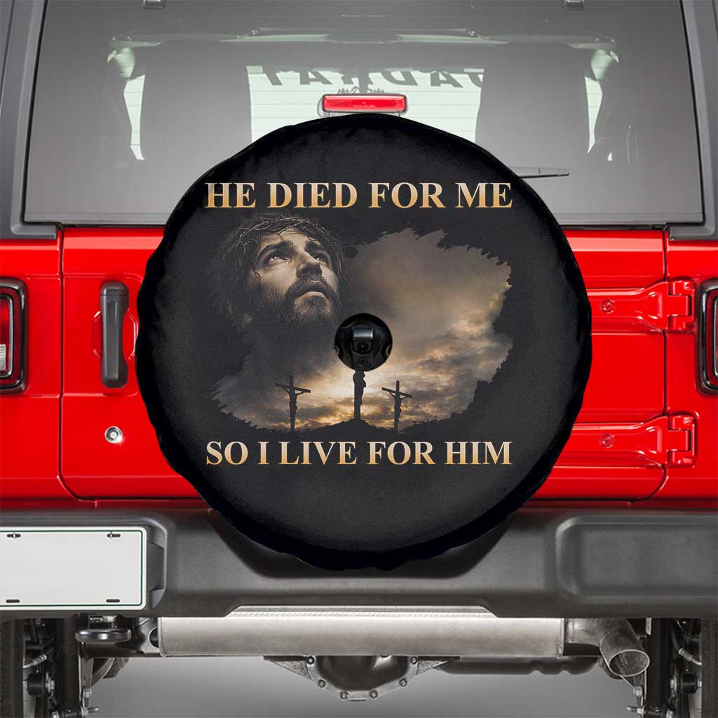 Jesus He Dided For Me So I Live For Him Spare Tire Cover Christian Religious Bible