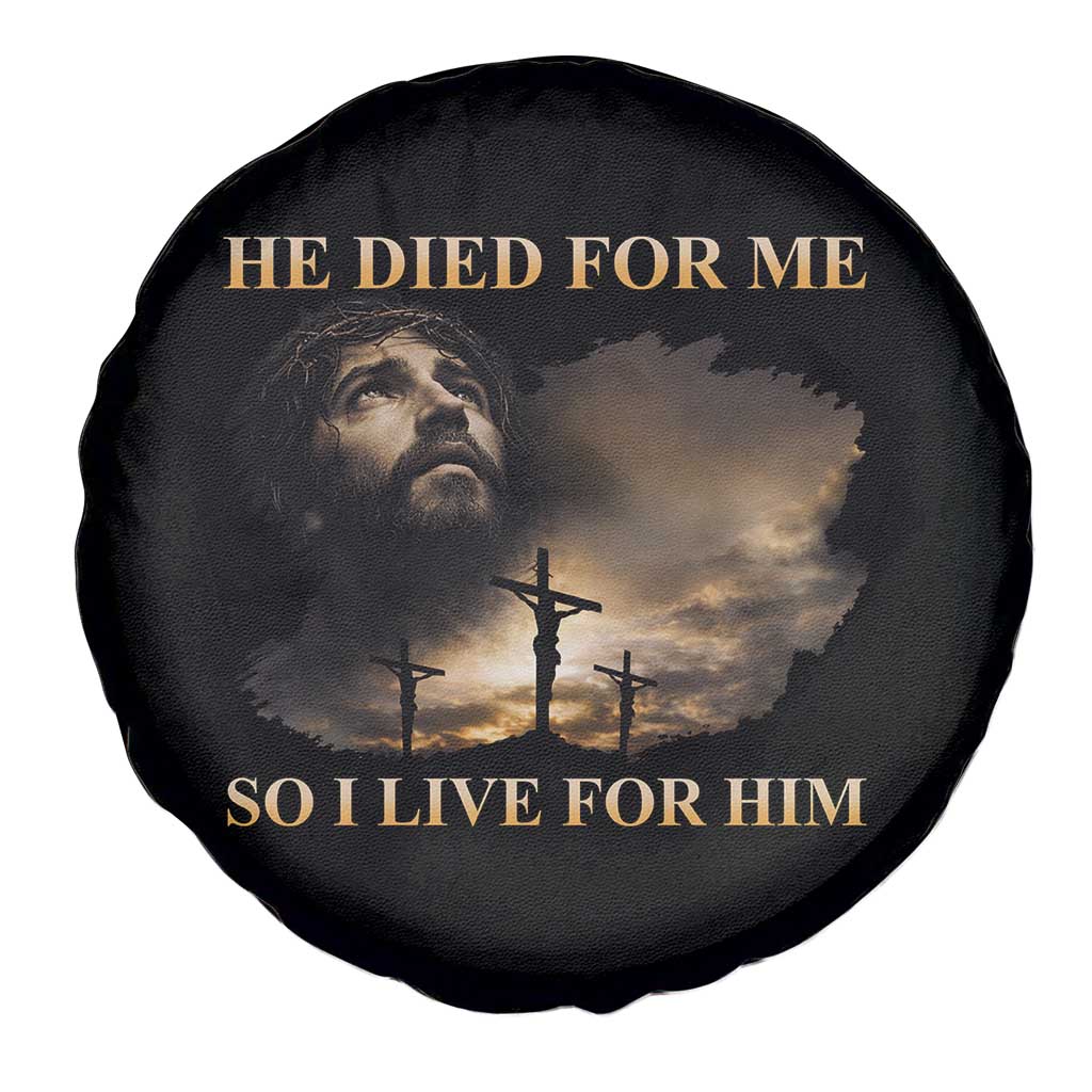 Jesus He Dided For Me So I Live For Him Spare Tire Cover Christian Religious Bible