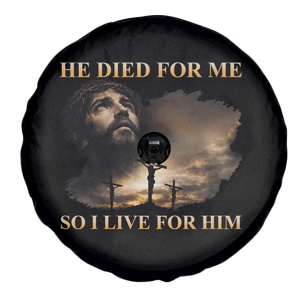 Jesus He Dided For Me So I Live For Him Spare Tire Cover Christian Religious Bible