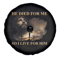 Jesus He Dided For Me So I Live For Him Spare Tire Cover Christian Religious Bible