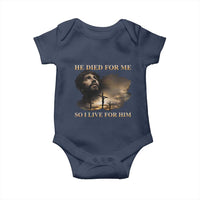Jesus He Dided For Me So I Live For Him Baby Onesie Christian Religious Bible