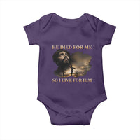 Jesus He Dided For Me So I Live For Him Baby Onesie Christian Religious Bible