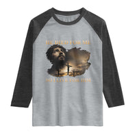 Jesus He Dided For Me So I Live For Him Raglan Shirt Christian Religious Bible