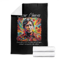 Cesar Chavez Throw Blanket Preservation Of Ones Own Culture Does Not Require Contempt