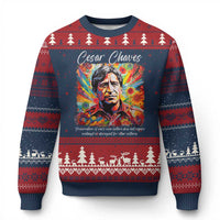 Cesar Chavez Ugly Christmas Sweater Preservation Of Ones Own Culture Does Not Require Contempt