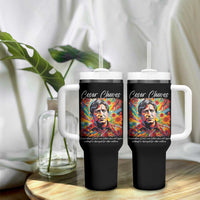 Cesar Chavez Tumbler With Handle Preservation Of Ones Own Culture Does Not Require Contempt